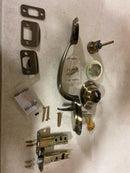 Kwikset 687DA-LIP-S Dakota Single Cylinder Handleset from The Series Featuring SmartKey, Exterior Only - Antique Brass