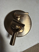Brizo T75598-GL Levoir Thermostatic Valve Trim with Integrated Volume Control and 3 Function Diverter for Two Shower Applications - Less Rough-In - Luxe Gold