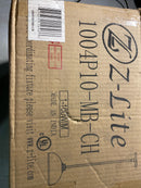 Z-Lite 1004P10-MB-RB Landry 10" Wide Pendant - Matte Black / Rubbed Brass