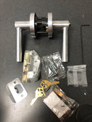 Kwikset 740MILRDT-26DS Milan Single Cylinder Keyed Entry Door Lever Set with Round Rose and SmartKey - Satin Chrome