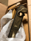 Signature Hardware 441386 Marconi Right Handed Solid Brass Full Plate Keyed Entry Single Cylinder Door Handleset with Interior Lever and 2-3/4" Backset - Antique Brass