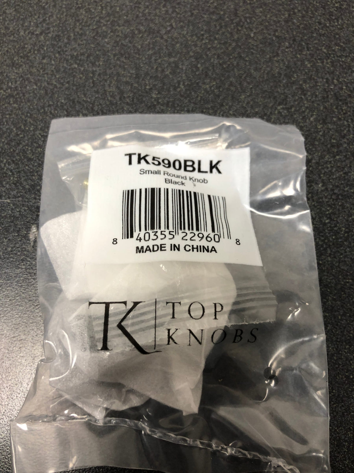 Top Knobs TK590BLK Oculus 7/8 Inch Mushroom Cabinet Knob from the Mercer Collection - Black