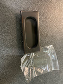 Emtek 2201US10B 4 Inch High Solid Brass Rectangular Flush Pull for Sliding Doors - Oil Rubbed Bronze