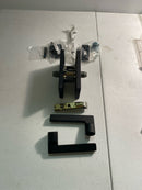 Baldwin PSSQUCFR190 Square Passage Door Lever Set with 5 Inch Rectangle Rose from the Reserve Collection - Satin Black