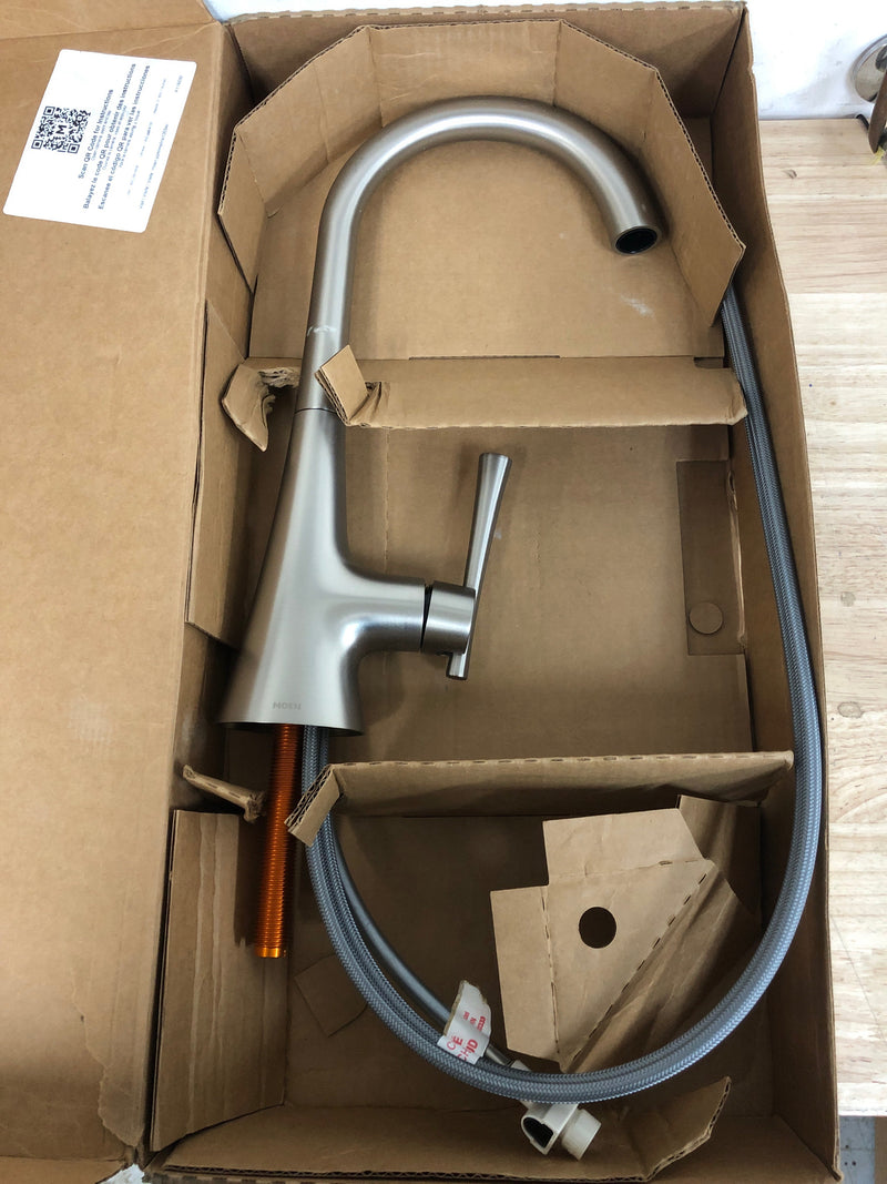 Moen 9126SRS Kurv 1.5 GPM Single Hole Pull Down Kitchen Faucet - Spot Resist Stainless