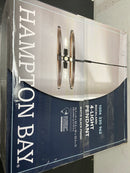 Hampton bay HB3637-43 Rockland 60-Watt 4-Light Matte Black Pendant with Painted Wood Accent Shade