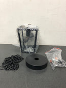 Lnc ANZUYRHD14259E7 Modern Coastal Black 1-Light Lantern Outdoor Pendant Light with Seeded Glass shade Mini Hanging Pendant for Patio Porch