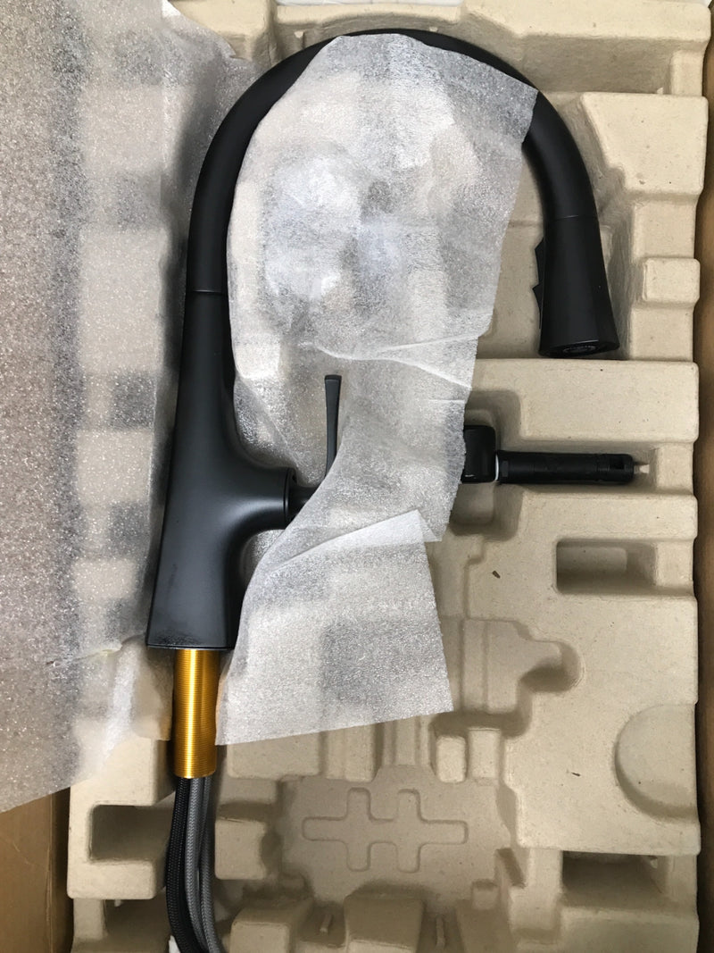 Kohler K-22062-BL Graze 1.5 GPM Single Hole Pull Down Kitchen Faucet - Matte Black