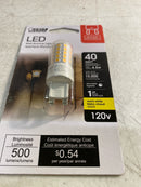 Feit electric BPG940/830/LED 40-Watt Equivalent T4 Dimmable G9 Bi-Pin LED Light Bulb, Warm White 3000K