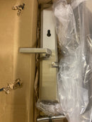 Emtek 1L1M51US15RH Milano Lever Brass Modern Door Configuration 5 Keyed Entry Multi Point Trim with European Cylinder Below Handle - Satin Nickel