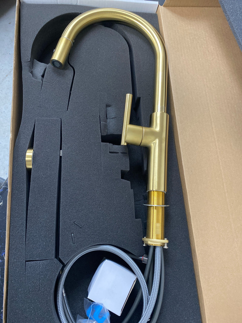 Newport Brass 1500-5143/10 East Linear 1.80 GPM Single Hole Pull Down Kitchen Faucet - Satin Bronze (PVD)