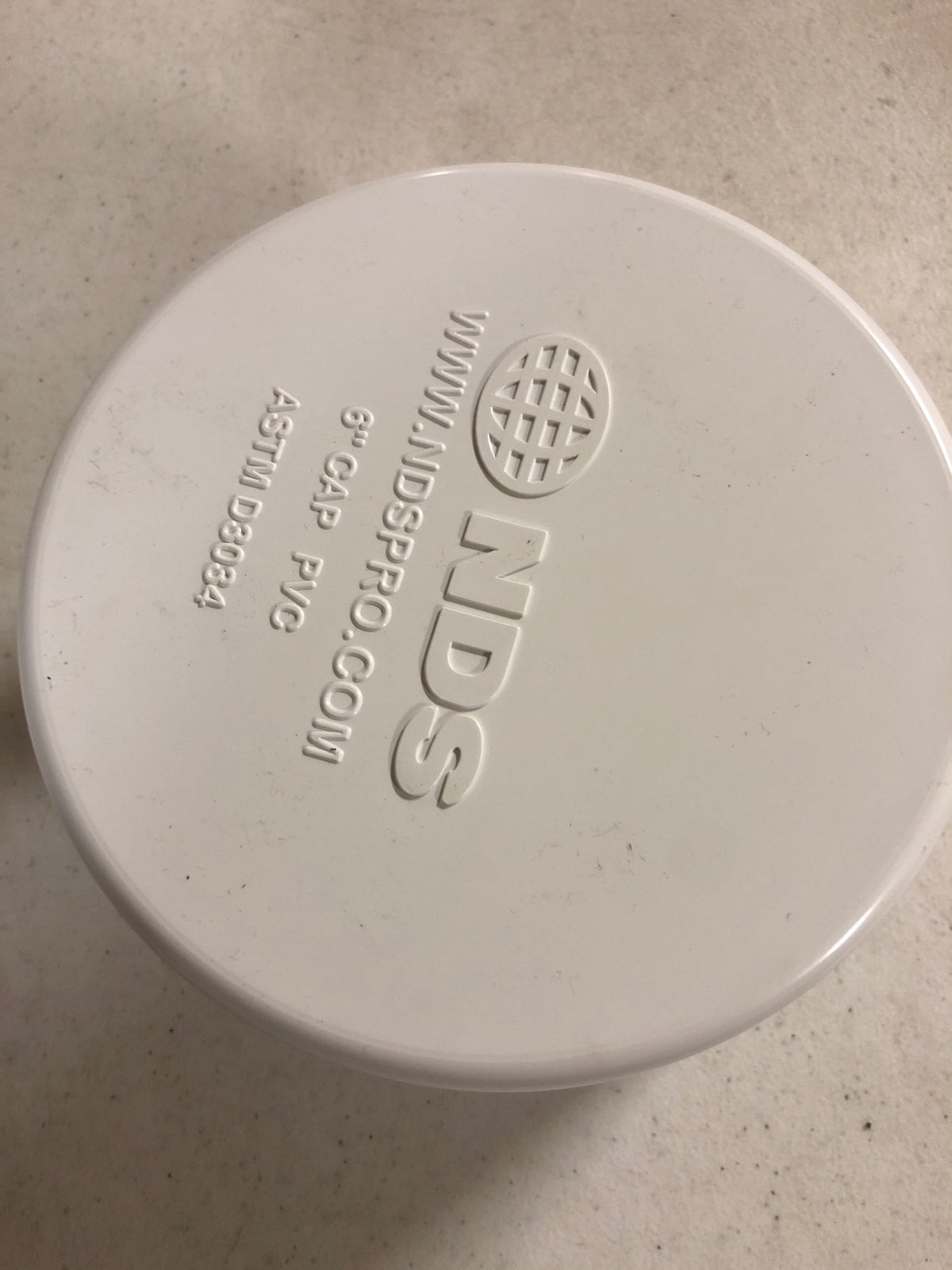 NDS 48035 6 in. Hub x 6 in. Hub Schedule 35 PVC Drain Cap