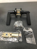 Miseno MLK3031BK Hazel Flat Bar Privacy Door Lever Set - Matte Black
