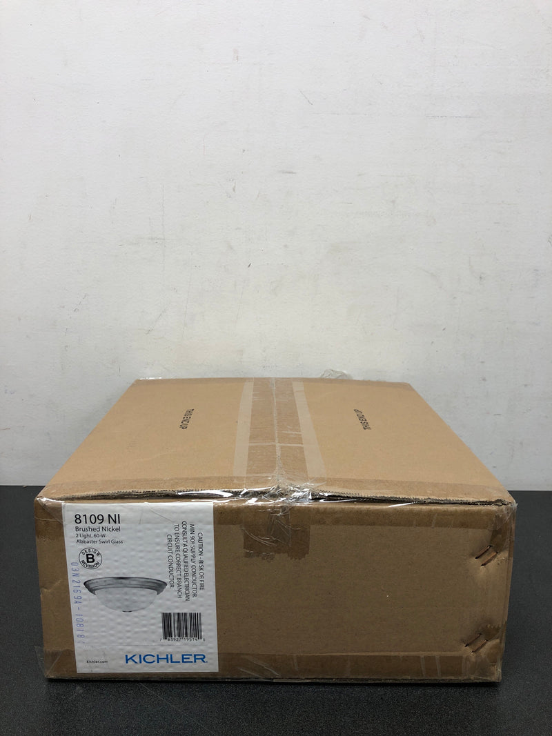 Kichler 8109NI 2 Light 14" Wide Flush Mount Ceiling Fixture - Brushed Nickel