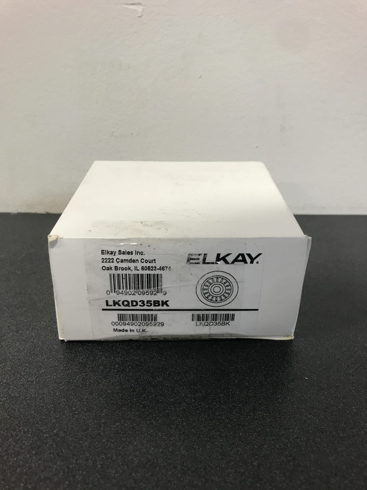 Elkay Polymer Disposer Fitting for 3-1/2 in. Sink Drain Opening in Black-LKQD35BK