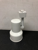 Juno R511 WHB WH Trac-Lites Step-Cylinder White Track Lighting with White Baffle