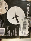 Westinghouse 7205900 Alta Vista, Modern LED Ceiling Fan with Light and Remote Control, 52 Inch, Matte Black Finish, Opal Frosted Glass
