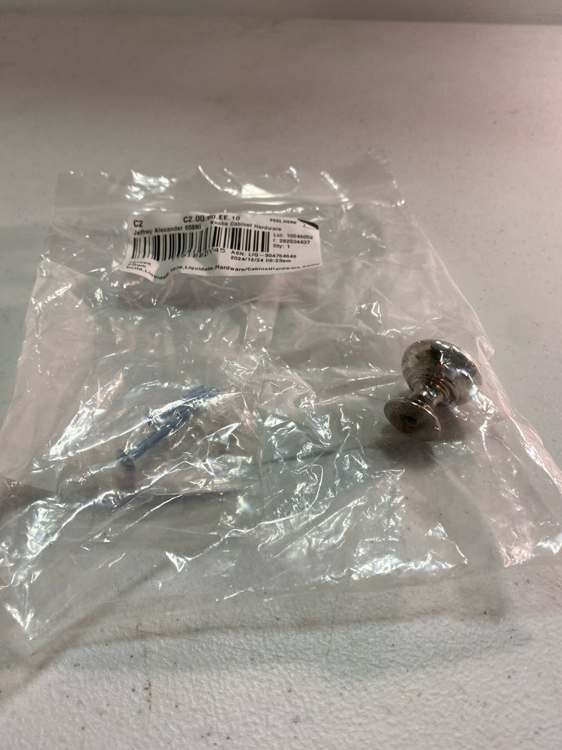 Jeffrey Alexander 658NI Tiffany 1-1/4" Classic Transitional Stepped Round Mushroom Cabinet Knob / Drawer Knob - Polished Nickel