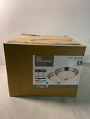 Commercial electric JAL8011L/BN 13 in. 180-Watt Equivalent Brushed Nickel Integrated LED Flush Mount with Frosted Glass Shade (2-Pack)