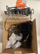 Newhouse lighting PSTRINGLED50 Indoor/Outdoor 50 ft. Plug-In Globe Bulbs Party LED Outdoor String Lights with 55 LED G40 Bulbs Included (5-Free Bulbs)