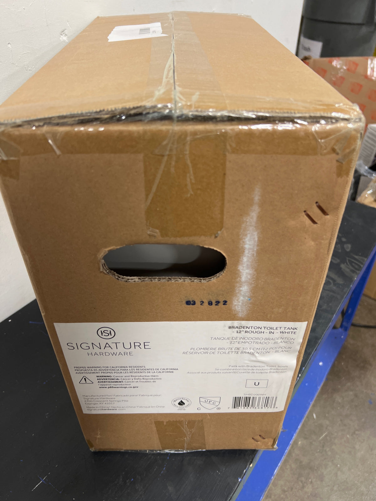 Signature Hardware 7920659 Bradenton 1.28 gpf Toilet Tank in White