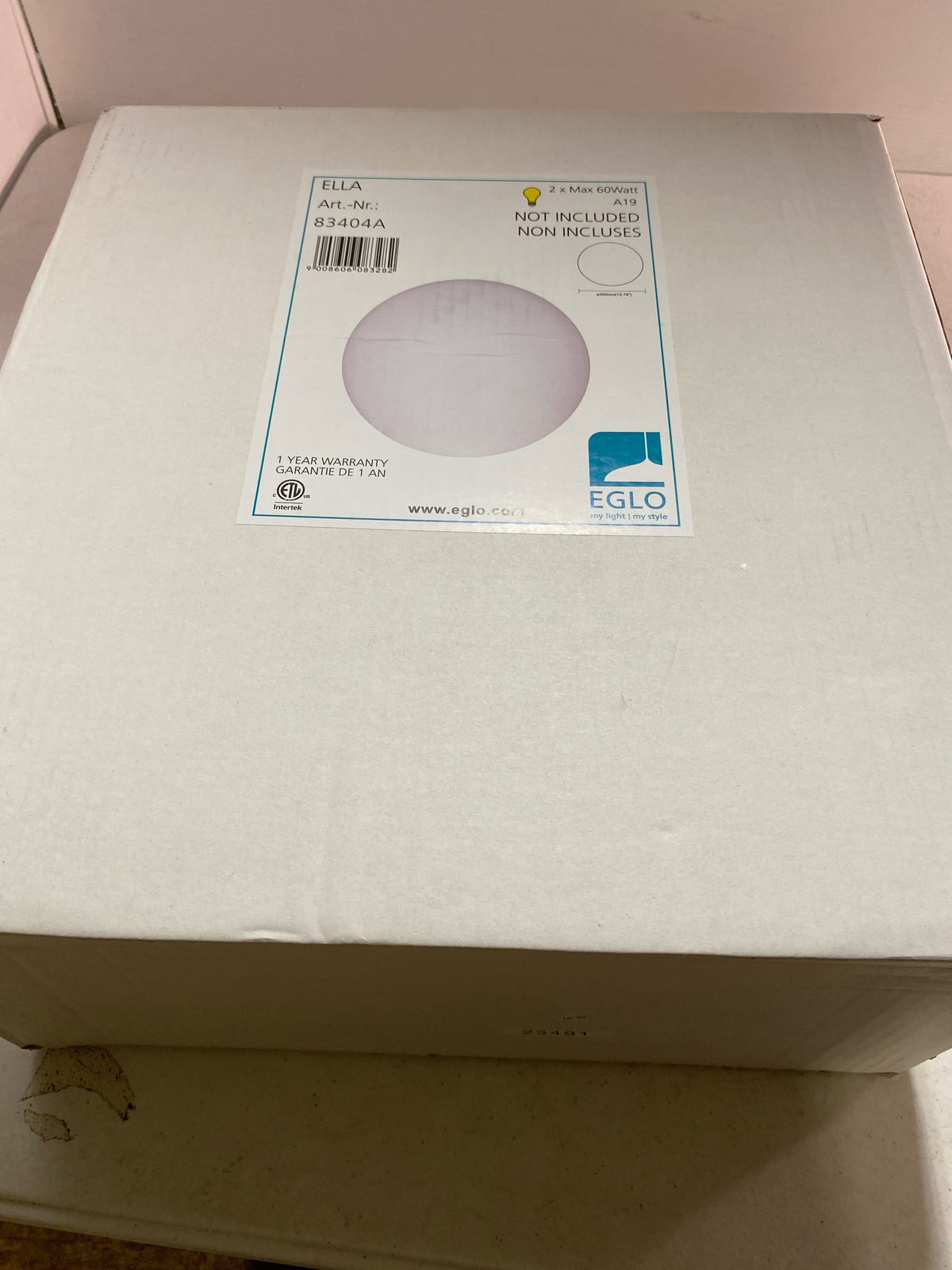 Eglo 83404A Ella 2 Light 6" Tall Wall Sconce - Opal White