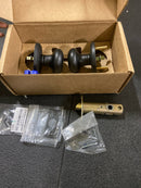 Emtek 8200PUS19 Providence Privacy Door Knob Set with Regular Rose from the Brass Classic Collection - Flat Black