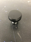 Belwith Keeler B077459-MB Brownstone 1-1/4" Stepped Round Cabinet Knob / Drawer Knob - Matte Black