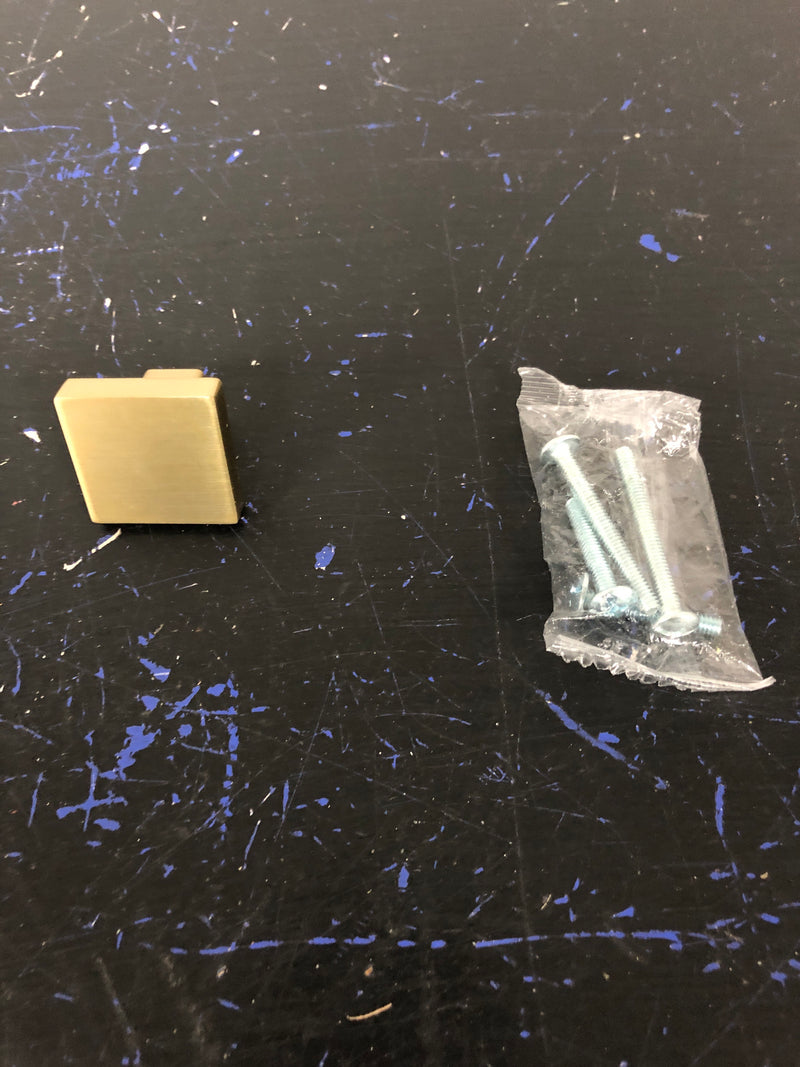 Amerock BP36905BBZ Monument 1-3/16 Inch Square Cabinet Knob - Golden Champagne
