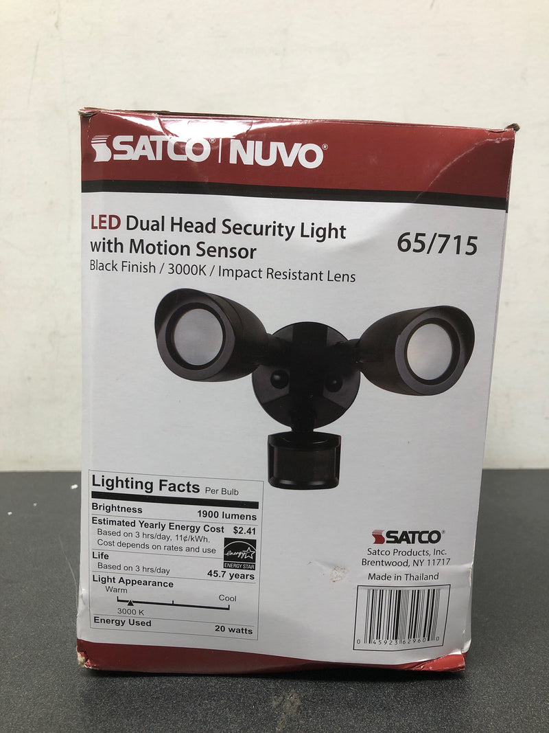 Nuvo Lighting 65/715 2 Light 8" Wide LED Outdoor Flood Light with Motion Sensor - 3000K - Black