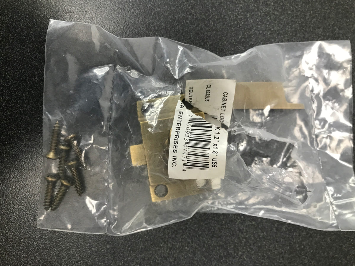 Deltana CL1532U5 1.2" x 1.8" Solid Brass Cabinet Lock - Antique Brass