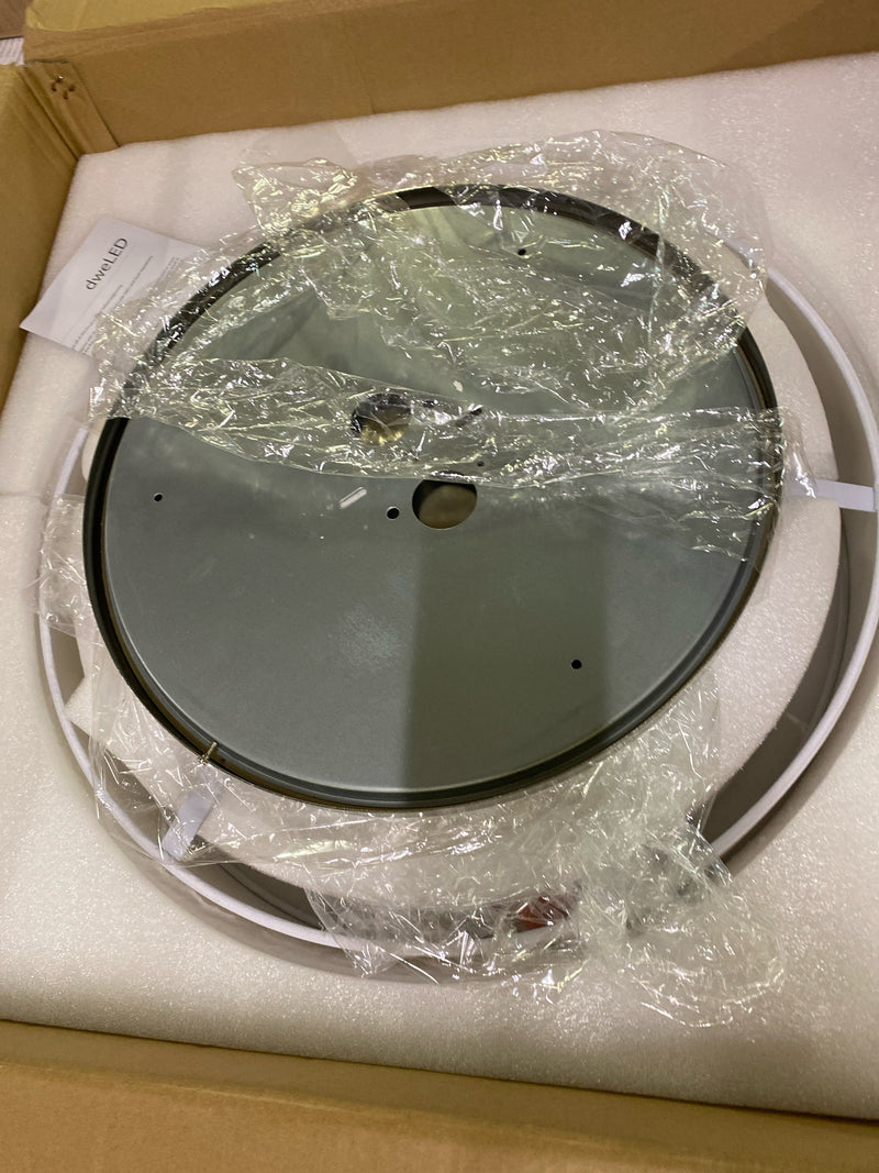 Wac lighting FM-13120-BN Manhattan 20 in. 1-Light Brushed Nickel LED Semi-Flush Mount