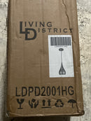 Elegant Lighting LDPD2001HG Nora 6" Wide Pendant with an Aluminum Shade - Honey Gold