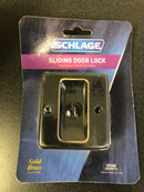 Schlage 991 1-3/4" x 2-1/4" Privacy Pocket Artisan Sliding Door Lock, Aged Bronze
