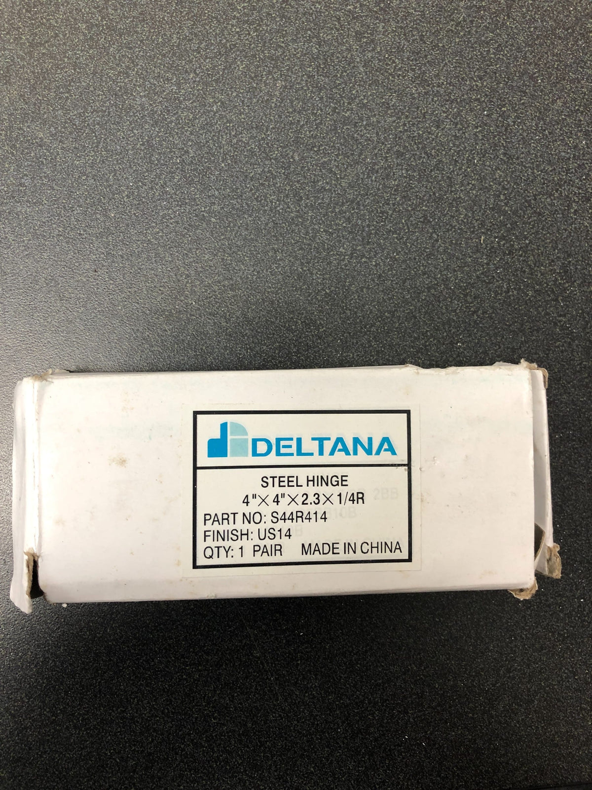 Deltana S44R414 4 x 4 Plain Bearing 1/4" Radius Corner Full Mortise Hinge - Pair - Bright Nickel