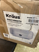 Kraus KEU14WHITE Pintura 31-1/2" Undermount Single Basin Porcelain Enameled Stainless Steel Kitchen Sink - White