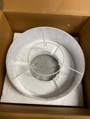 Kichler 43675NI Shailene 14 in. 3-Light Brushed Nickel Round Hallway Transitional Semi-Flush Mount Ceiling Light with Microfiber Shade