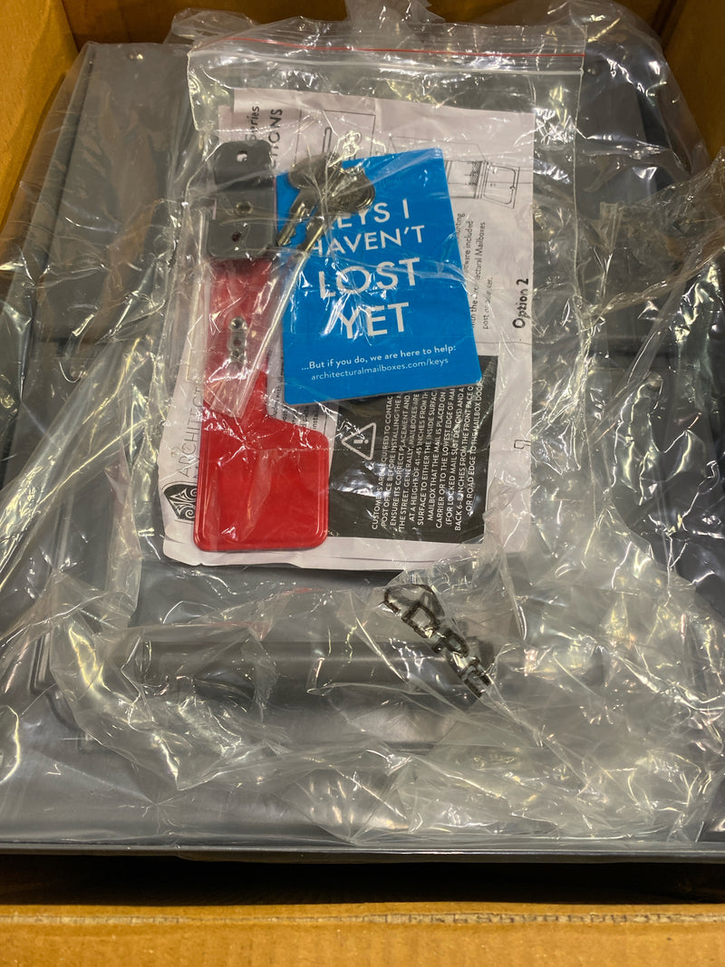 Architectural Mailboxes 6200Z-10 Oasis Classic Locking Post Mount Mailbox, 18"D x 11.5"W x 14"H ,Graphite Bronze