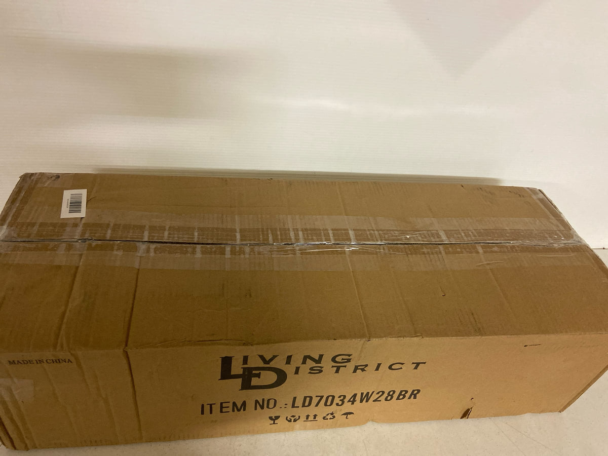 Elegant Lighting LD7034W28BR Hanson 3 Light 28" Wide Vanity Light - Brass / Frosted