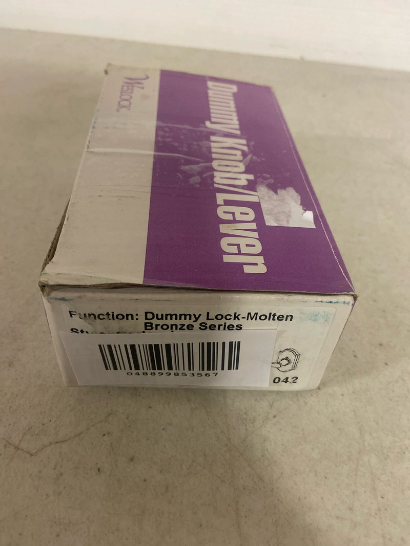 Weslock L7105H1--0020 Carlow Left Handed Single Dummy Door Lever Set with Premiere Rose from the Molten Bronze Collection - Oil Rubbed Bronze