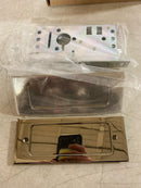 Emtek 2114US14138 Modern Rectangular 7-1/4 Inch Passage Mortise Pocket Door Pull for 1-3/8" Thick Doors - Polished Nickel