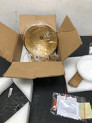 Lnc LMEVNAM976PH8C Modern 9 in. 1-Light Brass Gold and White Pendant Light with Bell Shade White Pendant for Kitchen Island and Dining Room