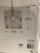 Home decorators collection 30685-HBU Kristella 1-Light Chrome Crystal Pendant Light