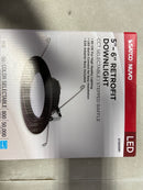 Satco S11835R1 5-6 in. Adjustable CCT Canless Remodel IC Rated Dimmable Indoor Integrated LED Recessed Light Trim