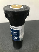 400 series underground sprinkler pop-up, 4-in., twin-spray brass nozzle, quarter-pattern