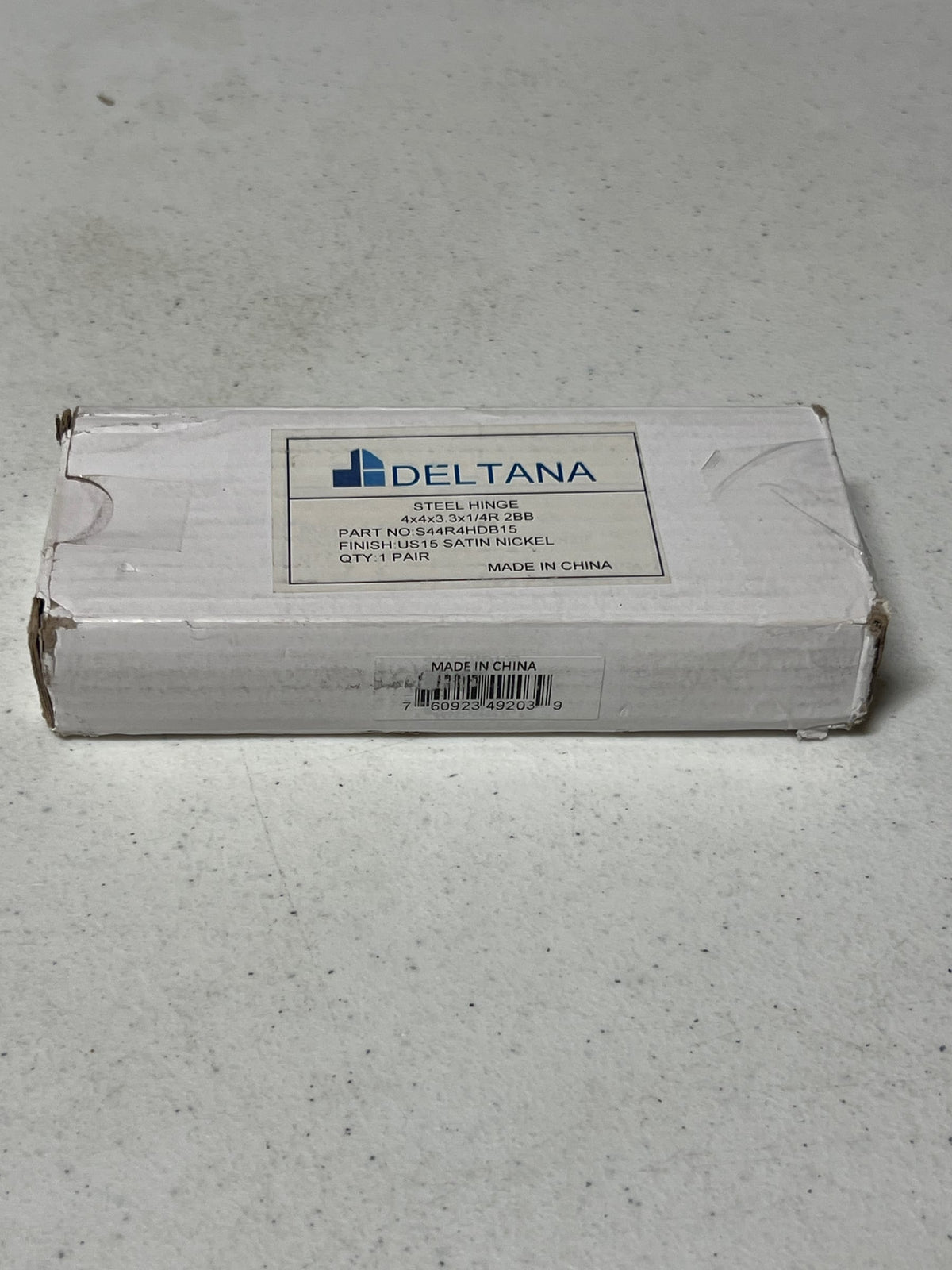 Deltana S44R4HDB15 4" x 4" Ball Bearing 1/4" Radius Corners Mortise Hinge - Pair - Satin Nickel