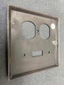 Nostalgic Warehouse 719635 New York Single Antique Vintage Combo 2 Gang Single Toggle and Duplex Outlet Wall Plate Cover - Timeless Bronze