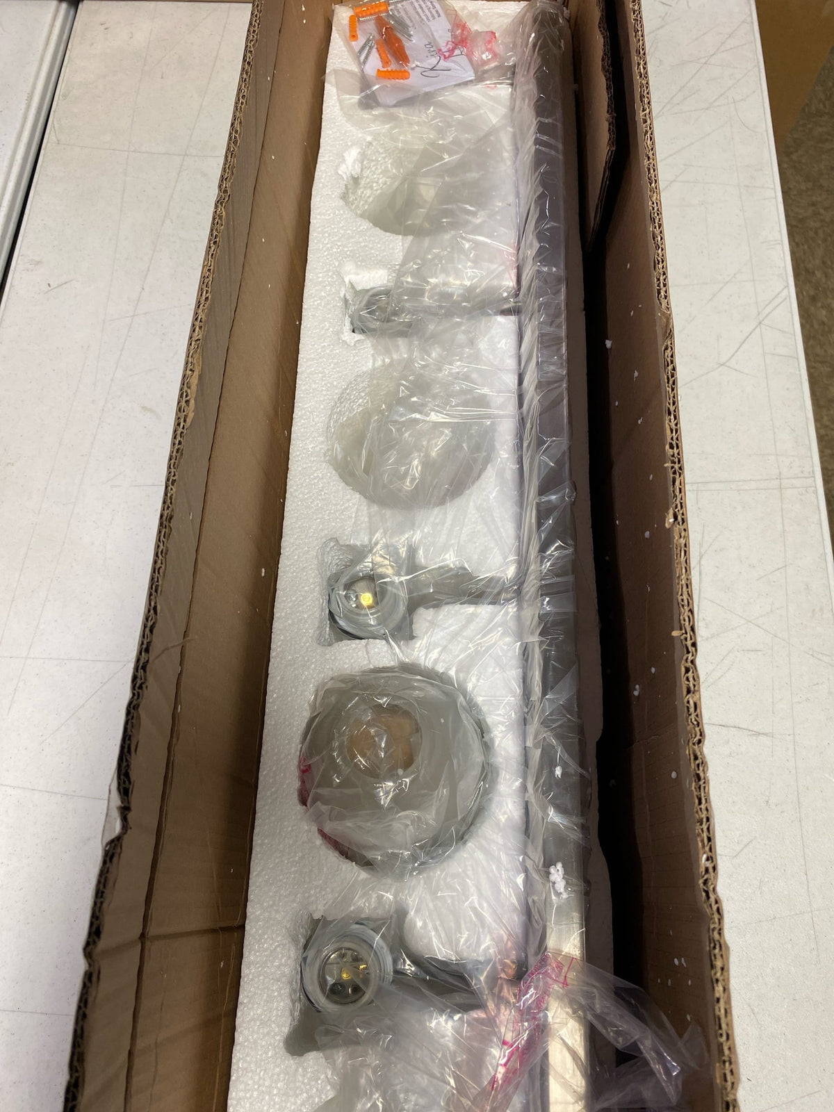 Kira Home Armada 48" 6-Light Modern Vanity/Bathroom Light with Brushed Nickel Finish and Frosted Glass Shades