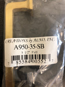 Alno Millennium 3-1/2 Inch Center to Center Handle Cabinet Pull - Satin Brass