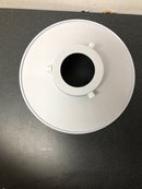 Hampton bay HD-8003 WH-BN Glenhurst 25 in. 3-Light Industrial Farmhouse White and Brushed Nickel Bathroom Vanity Light Fixture with Metal Shades